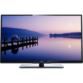 Philips 32PFL3158H Full HD LED televizyon, koyu çerçeveli, manzara ekranı açık, genel renk.