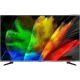 Vestel 50QA9700 Ultra HD 4K QLED televizyon, siyah çerçeveli geniş ekranda renkli soyut görüntü