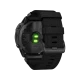 Garmin tactix Delta Solar balistik aktivite saati, siyah kayış ve arka yüzündeki sensör detayı