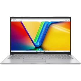Asus Vivobook 15 X1504ZA-NJ247-06 gümüş iş ofis laptop, açık ekran ve klavye görünümü