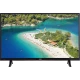 Vestel 55FB7300 Full HD LED televizyon, siyah çerçeveli ekranında turkuaz koy manzarası gösteriliyor