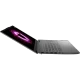 Lenovo LOQ 15ARP10E 83S0002YTR gri oyuncu laptop, açık ekranlı yandan görünüm ve ince tasarım detayları