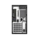 Dell Precision T3640 masaüstü bilgisayarın siyah-gri arka paneli, bağlantı noktaları ve genişleme yuvaları