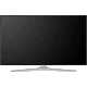 Vestel 55UD9500 Ultra HD 4K LED televizyon, siyah ekranı ve gümüş renkli standıyla önden görünüm