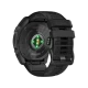 Garmin tactix 8 51 mm Solar siyah akıllı saatin sensörleri ve silikon kayışı arkadan görünür