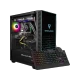 Casper Excalibur E65L.144F-BV50X-0FC siyah masaüstü bilgisayar, açık kasası ve RGB klavyesiyle