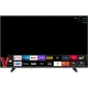 Vestel 50U9631 Ultra HD 4K LED televizyon, siyah ekranında akıllı TV uygulamalarıyla önden görünüm
