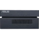 Asus VivoMini VC66-CI3 masaüstü bilgisayarın koyu renkli kasasında havalandırma ızgaraları ve Asus logosu