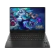 HP OMEN Slim Gaming 16-an0017nt siyah oyuncu laptop; League of Legends ekranı açık, klavye görünüyor.