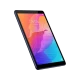 Huawei MatePad T8 Wi‑Fi 32 GB koyu mavi tablet; renkli arayüz ekranı ve ön görünüm paneliyle gösteriliyor