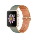 Apple Watch Sport 42 mm altın alüminyum kasa, kırmızı-altın naylon örme kordon ve çiçekli ekran