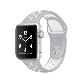 Apple Watch Nike+ Series 2 38 mm gümüş alüminyum kasa, mat gümüş beyaz Nike spor kordonlu akıllı saat