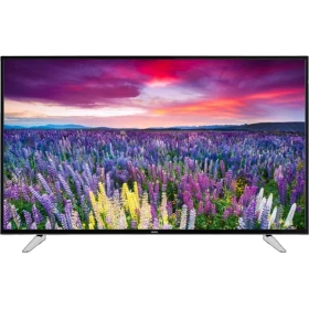 Vestel 55UD8500 Ultra HD 4K LED televizyon, çiçek tarlası manzarası gösteren ekranıyla önden görünüm