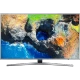 Samsung 55MU7400 Ultra HD 4K LED televizyon, ekranda renkli doğa manzarası ve ince çerçeve görünüyor