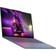 Koyu yeşil Lenovo Yoga Pro 9 16IAH10 83L0002HTR oyuncu laptop, açık açıdan ekran ve klavye görünümü