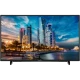 Grundig 43 VLX 7810 BP Ultra HD 4K LED televizyon, şehir manzarası gösteren siyah ekran tasarımı