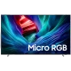 Samsung 115MR95 Ultra HD 4K LED televizyon ekranında Micro RGB renk efektleri, genel renkli vitrin görünümü
