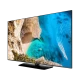 Samsung HG43ET690UB Ultra HD 4K LED televizyon; mavi su manzaralı ekran, genel renk tasarımı.