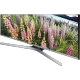 Samsung 50J5570 Full HD LED TV ekranda renkli çiçekler; genel siyah tasarım ve ince çerçeve.
