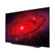 LG OLED65CX6LA Ultra HD 4K OLED TV, siyah çerçeveli ve kırmızı galaksi görüntülü ekran paneli