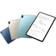 Honor Pad 8 4 GB 128 GB lacivert tablet; arkadan ve ekranda uygulama ekranı görünüyor