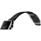 Apple Watch 38 mm gümüş paslanmaz çelik kasalı, siyah kayışlı modern tokalı akıllı saat