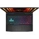 MSI Katana 15 HX B14WGK-068XTR FR15 siyah oyuncu laptop; RGB aydınlatmalı Türkçe klavye görünümü