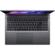 Acer Swift Go SFG16-71-718L koyu gri ultrabook laptop, açık ekranda üstten klavye ve geniş touchpad görünümü