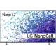LG 65NANO776PA Ultra HD 4K LED TV, NanoCell logosu ve mavi-mor renkli ekran görüntüsü