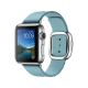 Apple Watch 38 mm paslanmaz çelik kasalı, kutup mavisi modern tokalı kayışlı akıllı saat