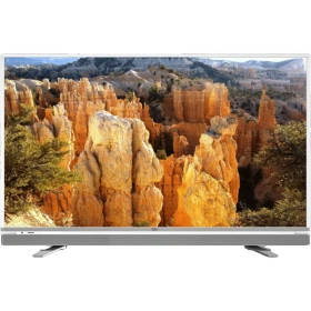 Beko B49L 6652 5W Full HD FHD televizyon, ekranda kanyon manzarası ve gümüş renkli ince çerçeve