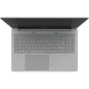 Casper Nirvana F500.1135-8V00X-G-F gri iş ve ofis laptopu klavyeli açık üst görünüm