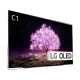 LG OLED83C14LA Ultra HD 4K OLED televizyon, siyah ekran üzerinde ağaç manzaralı canlı görüntü