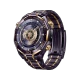 Huawei Watch Ultimate Design Royal Gold mor akıllı saat, altın detaylı kadran ve metalik mor kayışಿಸುತ್ತದೆ