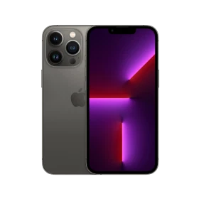 Apple iPhone 13 Pro siyah akıllı telefon, ön ve arka yüzüyle üçlü kamera tasarımı ve ekran görünümü