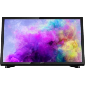 Philips 22PFS5403 Full HD LED televizyon, düz ekran üzerinde canlı renkli bulut görüntüsü.