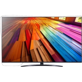 LG 65UT81006LA 65 inç Ultra HD 4K LED televizyon; canlı renklerle şehir manzaralı ekran görünümü