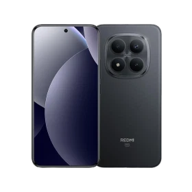 Xiaomi Redmi Note 15 Pro Plus 5G siyah akıllı telefon, ön ve arka yüzüyle vitrin görünümü