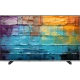 Vestel 55UA9540 Ultra HD 4K TV, siyah çerçeveli LED televizyon ve renkli soyut sanat görüntüsü