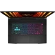 MSI Katana 17 HX B14WFK-216XTRAT33 siyah oyuncu laptop; RGB klavyeli açık ekran görünümü.