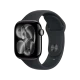 Apple Watch Series 11 Cellular 42 mm siyah alüminyum kasa ve spor kordonlu akıllı saat görünümü