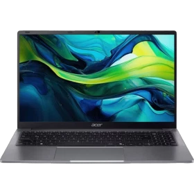 Acer Aspire Lite AL15-32P-C65V koyu gri iş ve ofis laptopu, açık ekranlı ön cephe görünümü
