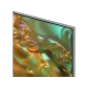 Samsung 55Q80D Ultra HD 4K QLED TV ekranında renkli sanat teması, genel siyah tasarım görünüyor.