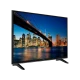 Arçelik A49L 7950 5B Ultra HD 4K siyah LED televizyon, gece şehir manzarasını ekranda gösteriyor
