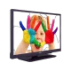 Vestel 22F8510L Full HD LED televizyon, renkli eller görüntüsü ve siyah ayaklı tasarımıyla önden görünüm