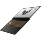Asus TUF Gaming F16 FX608JM-RV076 koyu gri oyuncu laptop, RGB aydınlatmalı klavye açık ekran görünümü