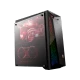 MSI Infinite X Plus 9SD-601EU siyah masaüstü bilgisayar, RGB aydınlatmalı kasası ve cam yan paneliyle