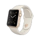 Apple Watch Sport 38 mm altın rengi alüminyum kasa ve antik beyaz spor kordonlu akıllı saat