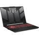 Asus TUF Gaming A15 2023 FA507NVR-LP030-32 koyu gri oyuncu laptop, kırmızı klavye ışıkları açık