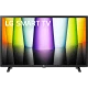 LG 32LQ63006LA Full HD LED televizyon, Smart TV ekranında renkli ışıklar ve LG logosu bulunan vitrin görünümü